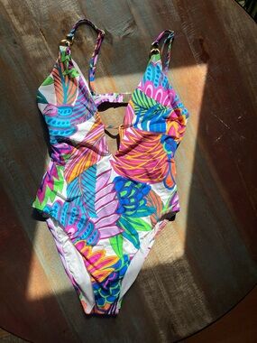 Trina Turk Multicolor Tropical Floral One-Piece Swimsuit